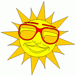 sun with glasses